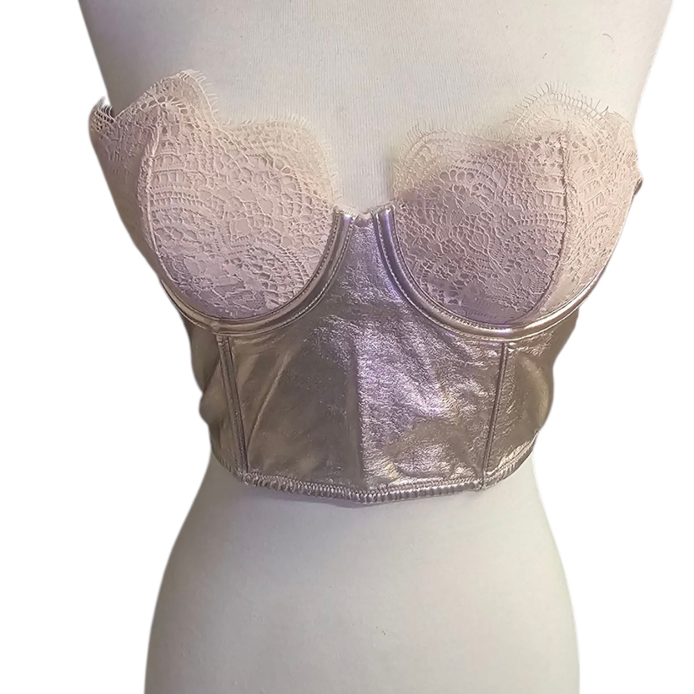 Victoria's Secret Pink and Rose Gold Lace Bandeau